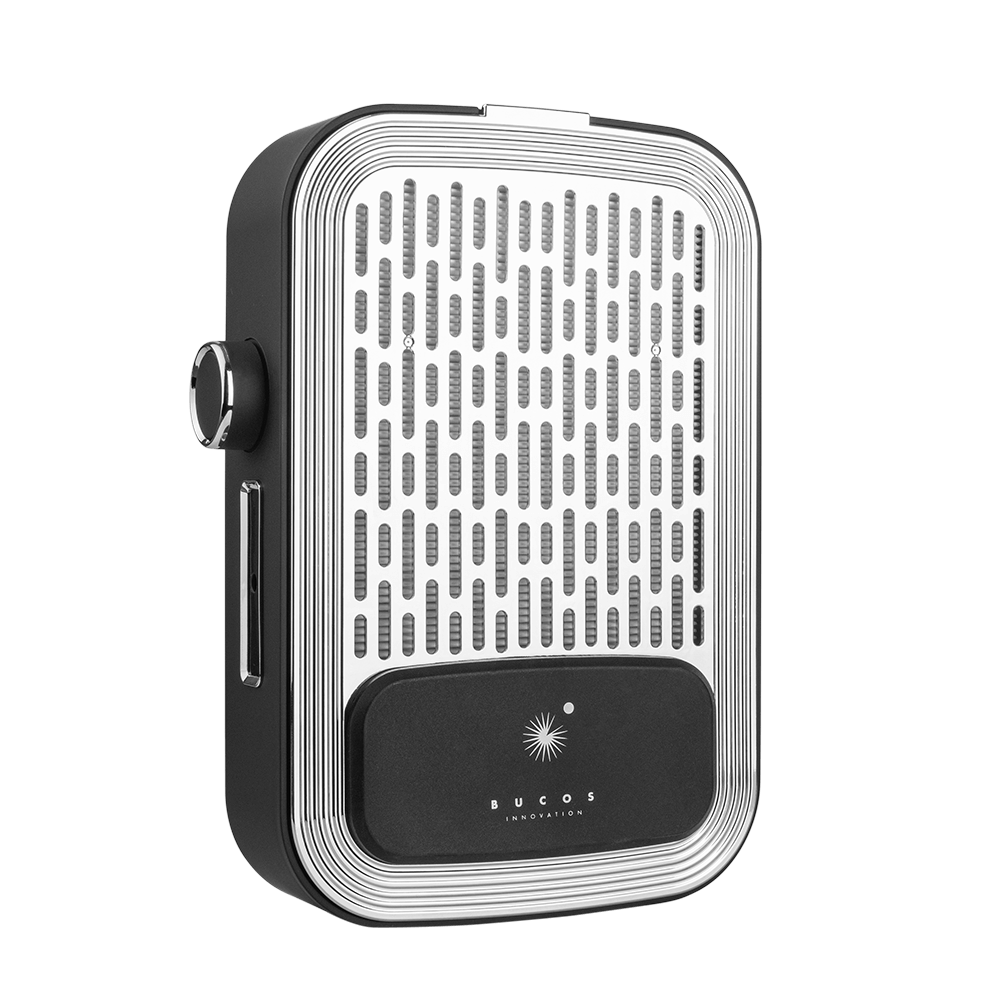 Dust Collector Bucos Cyclone V3-B BLACK with HEPA Filter and 100W Battery for Manicure
